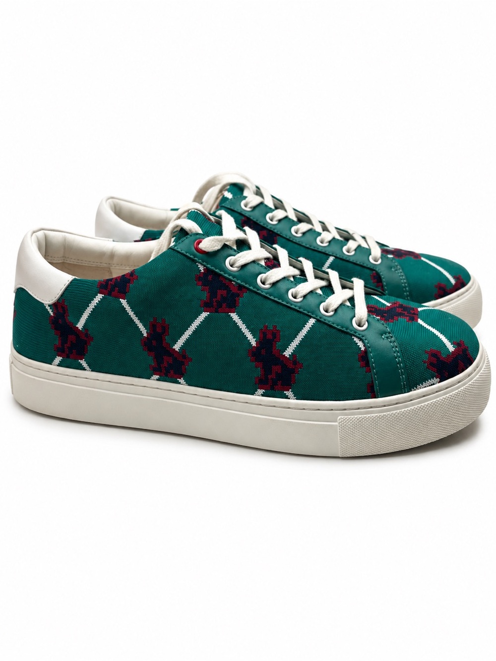 Tory Sport/Tory Burch Knit Jacquard Golf Sneaker Green Rabbit Shoes size 11 NWOT